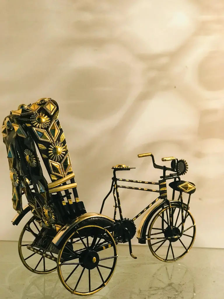 Golden Metal Rickshaw